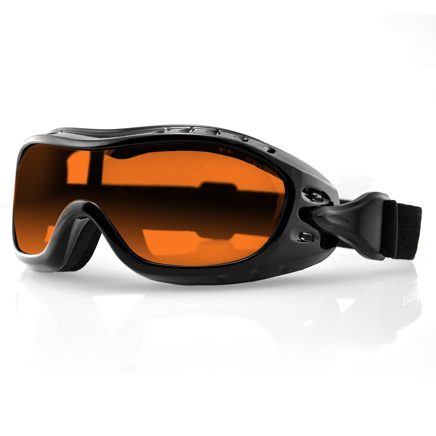 Bobster® Night Hawk Gloss Black Frame Amber Lens