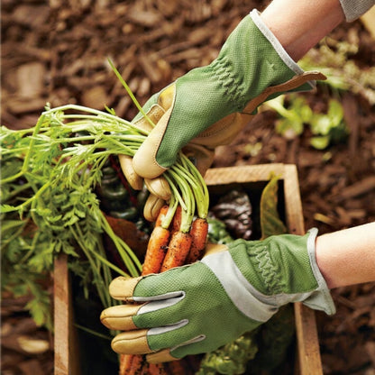 Williams-Sonoma Green Bamboo with Leather Palm Women's Glove