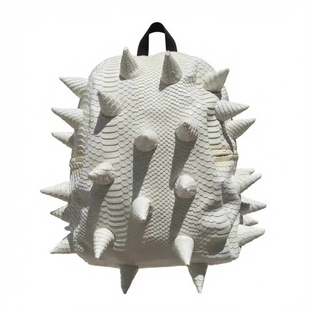 Madpax Spiked White Reptile Skin Backpack - Medium Size
