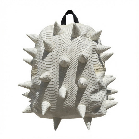 Madpax Spiked White Reptile Skin Backpack - Medium Size