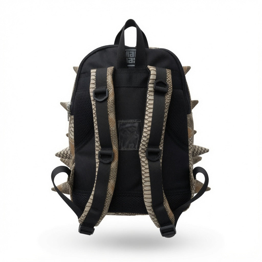 Madpax Spiked Green Reptile Skin Backpack - Medium Size