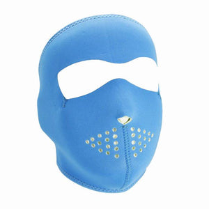 Neoprene All-Season Full Face Mask -  Neon Blue to Lime