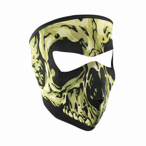 Neoprene All-Season Full Face Mask - Yellow Skull